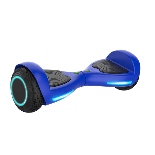 Fluxx Hoverboard with 6.5" LED Wheels & Headlight, Max 3.1Miles Range & 6.2mph Power by 200W Motor, UL2272 Certified Approved and 50.4Wh Battery Self Balancing Scooters for 44-176lbs Kids Adults (Blue)