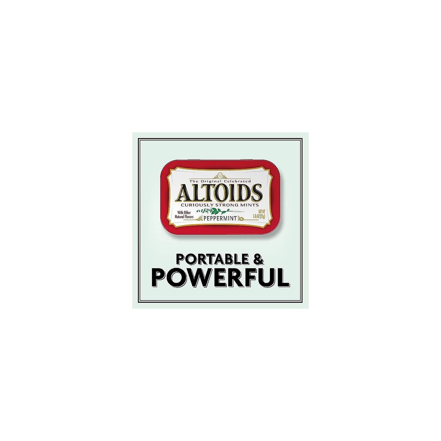 Altoids Classic Peppermint Breath Mints, 1.76-Ounce Tin (Pack of 12)