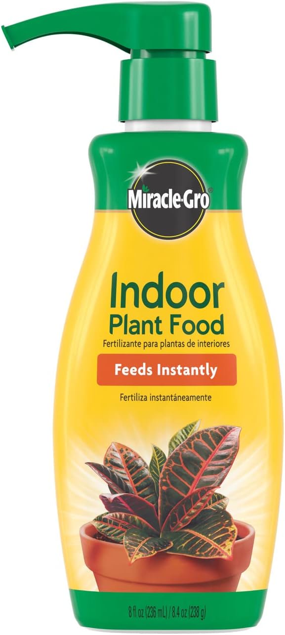 Miracle-Gro Indoor Plant Food, Liquid Fertilizer for All Types of Plants In Small or Large Indoor Pots, 8 oz.