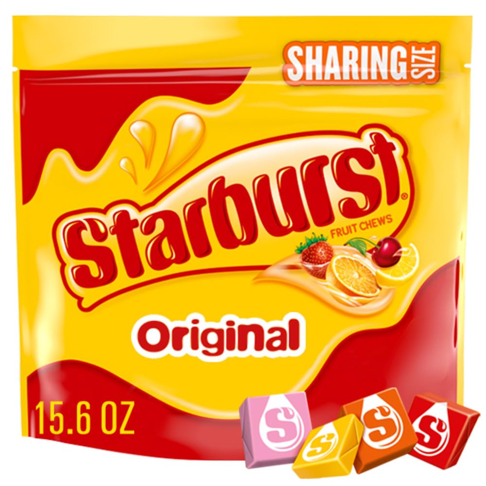 STARBURST Original Fruit Chews Chewy Summer Candy Sharing Size Bag, 15.6oz