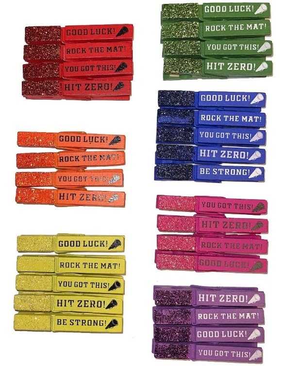 Spirit Clips Cheerleading Pins Competition Pins (Pack of 30) Clothespins