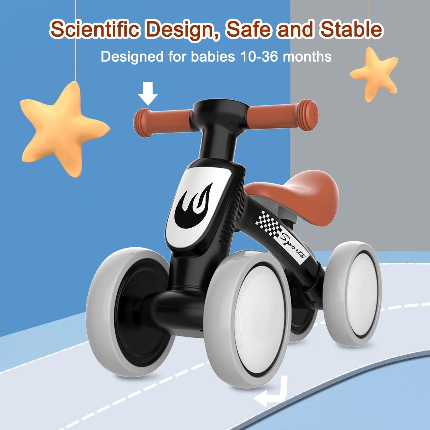 Baby Balance Bike Toys for 1 Year Old Boy Gifts, 10-36 Month Toddler Balance Bike, No Pedal 4 Silence Wheels & Soft Seat Pre-School First Riding Toys, 1st Birthday Gifts.