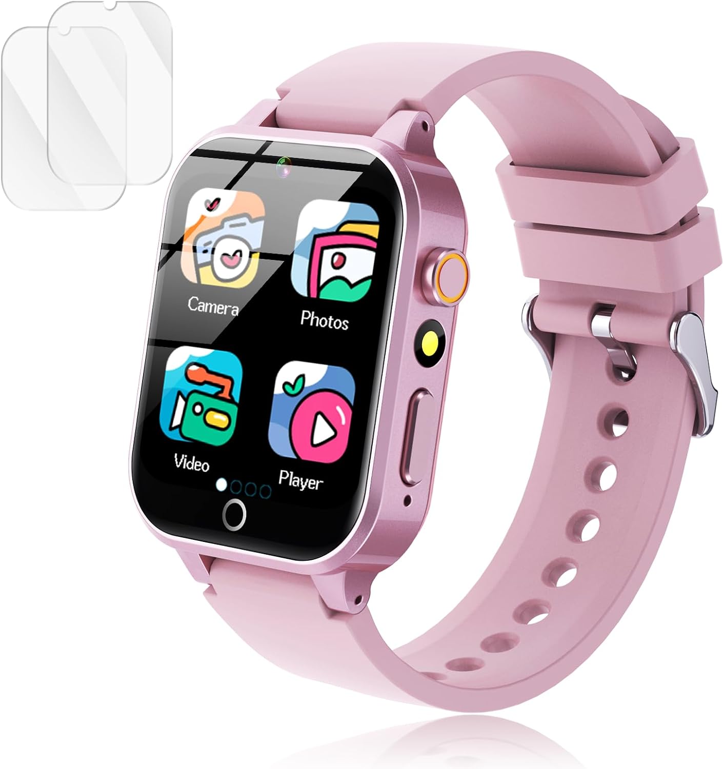 Luyiilo Smart Watch for Kids, Kids Smart Watch Girls Toys with 26 Puzzle Games, Touch Screen, HD Camera, Alarm Clock, Toys for Girls Ages 4-12 Years Old.Birthday Gift for Boys Girls (Pink)