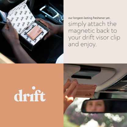 Drift Car Air Freshener - Wood Air Freshener - Car Odor Eliminator - Teak Scent Starter Kit