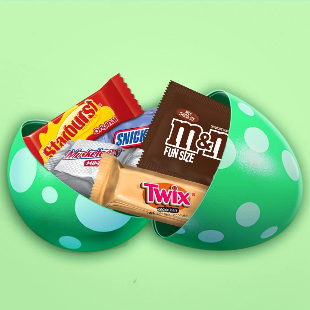 Mars M&M'S, SNICKERS, TWIX, 3 MUSKETEERS & STARBURST Assorted Easter Basket Candy, 31.06 oz, 100 Piece Bag