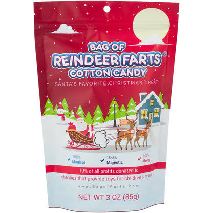 Bag Of Reindeer Farts Cotton Candy Funny Unique Christmas Stocking Stuffer Present For Kids Adults Boys Girls Men Women Teens Teachers White Elephant Office Party Fun Unique Holiday Surprise