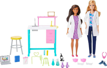 Barbie Science Lab Playset with 2 Dolls, Lab Bench and 10+ Accessories [Amazon Exclusive]