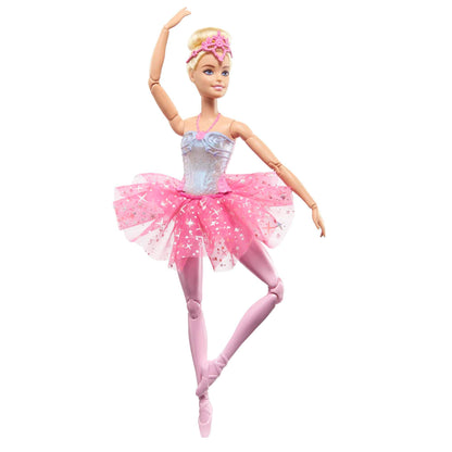 Barbie Dreamtopia Twinkle Lights Ballerina Doll with Blonde Hair & Light-Up Feature Wearing Royal Headband & Pink Tutu