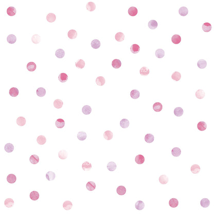 Wall Pops DWPK2466 Watercolor Dots Wall Art Kit, Pink 59 Count (Pack of 1)