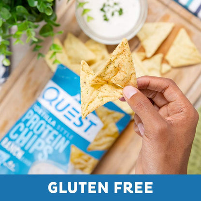 Quest Nutrition Tortilla Style Protein Chips, Ranch, Baked, 19g Protein, Low Carb, Gluten Free, 1.1 Ounce (Pack of 12)