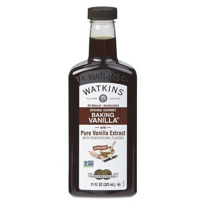 Watkins All Natural Original Gourmet Baking Vanilla, with Pure Vanilla Extract, 11 Fl Oz (Pack of 1) - Packaging May Vary