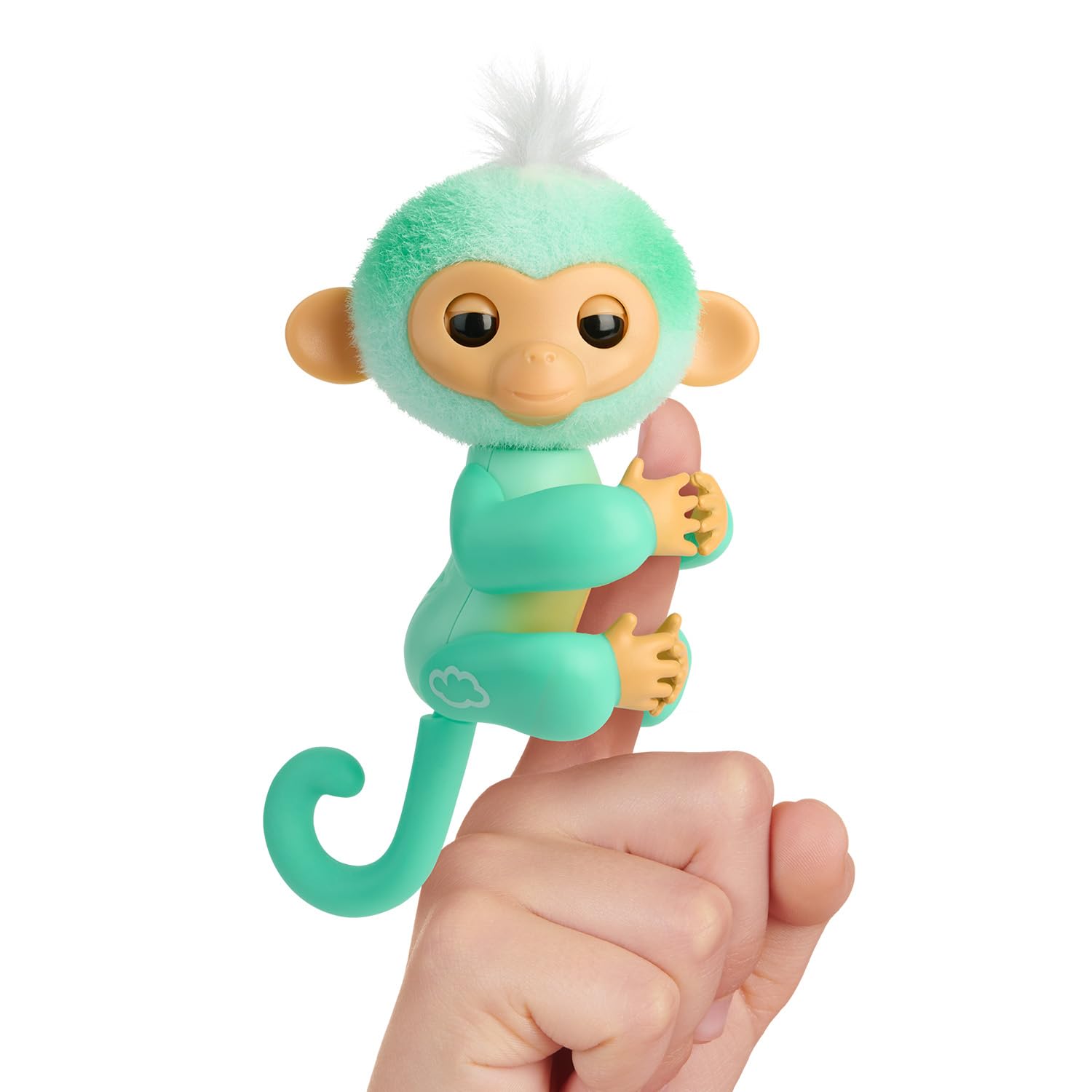 Fingerlings 2023 NEW Interactive Baby Monkey Reacts to Touch – 70+ Sounds & Reactions – Ava (Teal)