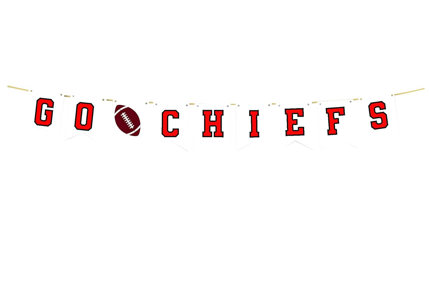 Swanky Party Box | Go Chiefs Football Banner | Cardstock Football Banner