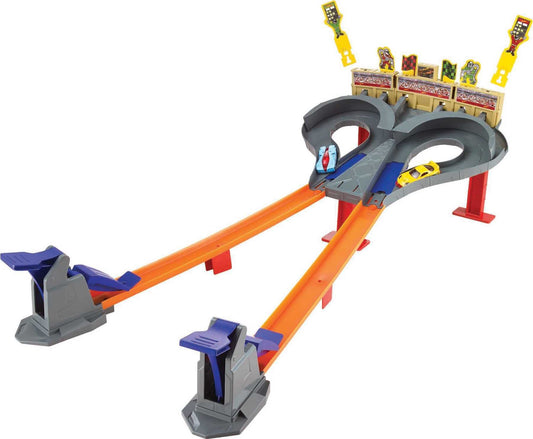 Hot Wheels Super Speed Blastway Track Set, 1 Hot Wheels Car, Dual-Track Racing, 1 or 2 Player, Connect to Other Sets, Toy for Kids 4 Years Old & Up (Amazon Exclusive)