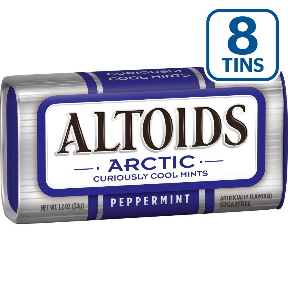 ALTOIDS Arctic Peppermint Mints, 1.2-Ounce Tin (Pack of 8)