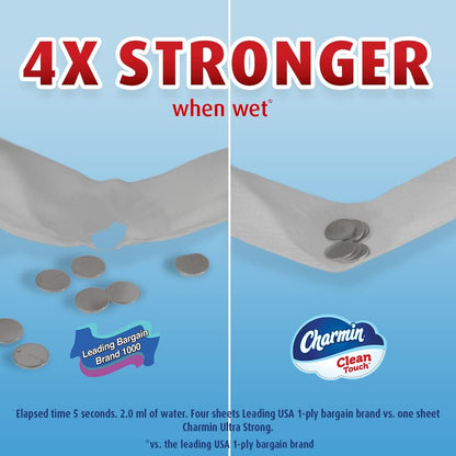 Charmin Ultra Strong Clean Touch Toilet Paper, 24 Family Mega Rolls = 123 Regular Rolls