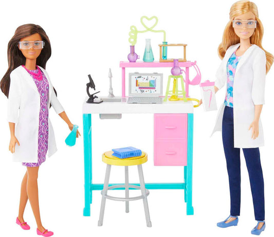 Barbie Science Lab Playset with 2 Dolls, Lab Bench and 10+ Accessories [Amazon Exclusive]