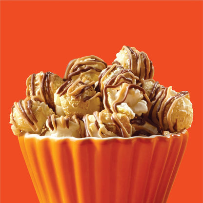 Reese's Popcorn, 5.25oz Grocery Sized Bag, Popcorn Drizzled in Reese's Peanut Butter and Chocolate, Ready to Eat, Savory Snack, Sweet and Salty Snacks