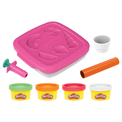 Play-Doh Create ‘n Go Cupcakes Playset, Set with Storage Container, Arts and Crafts Activities, Kids Toys for 3 Year Olds and Up