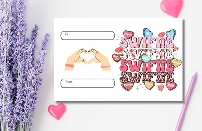 Swift Valentines Day cards, Taylor party decorations, friendship gifts, party favors, merchandise, eras tour, Set of 24