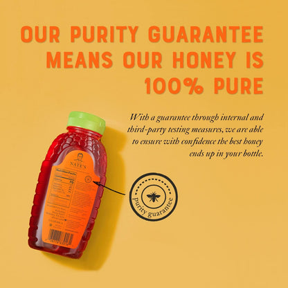 Nate's Organic 100% Pure, Raw & Unfiltered Honey - USDA Certified Organic - 32oz. Squeeze Bottle