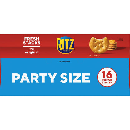 Ritz Crackers Flavor Party Size Box of Fresh Stacks 16 Sleeves Total, original, 23.7 Ounce, 16 count (Pack of 1)