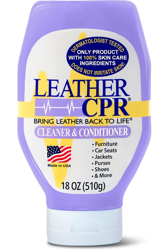 Leather CPR | 2-in-1 Leather Cleaner & Leather Conditioner (18oz) | Cleans, Restores, Conditions, & Protects Furniture, Car Seats, Purses, Shoes, Boots, Saddles/Tack, Jackets, & Auto