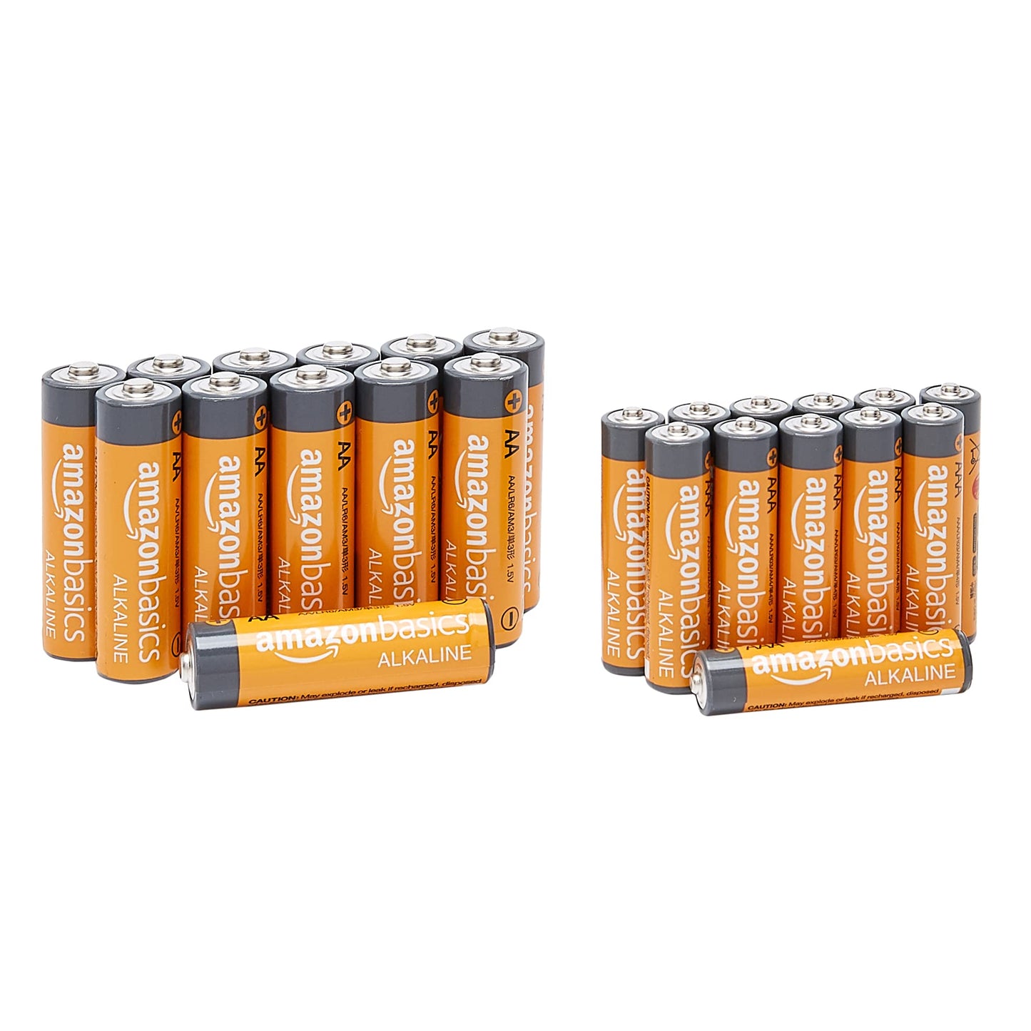 Amazon Basics 24 Count AA & AAA High-Performance Batteries Value Pack - 12 Double AA Batteries and 12 Triple AAA Batteries