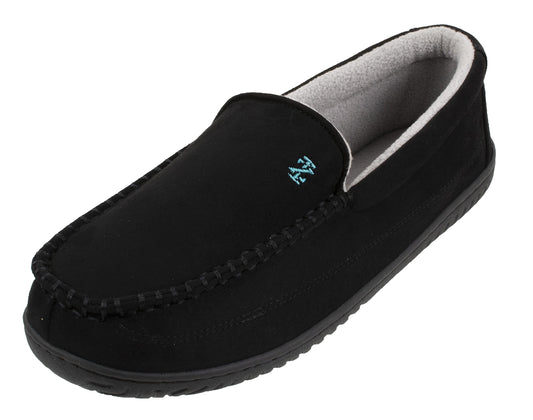 IZOD Men's Two-Tone Moccasin Slipper, Warm Soft Classic Slip-On, Men's Sizes 8 to 13