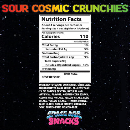 Premium Freeze Dried Sour Skittles - Cosmic Crunchies Dried Candy - Freetles Dry Candy for All Ages (4 Ounce)