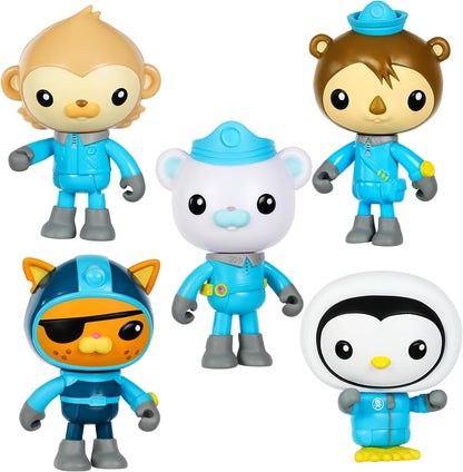 Octonauts Above & Beyond, Toy Figure 5 Pack. Exclusive Arctic Theme, Includes Captain Barnacles, Kwazii, Paani, Shellington and Peso | Amazon Exclusive