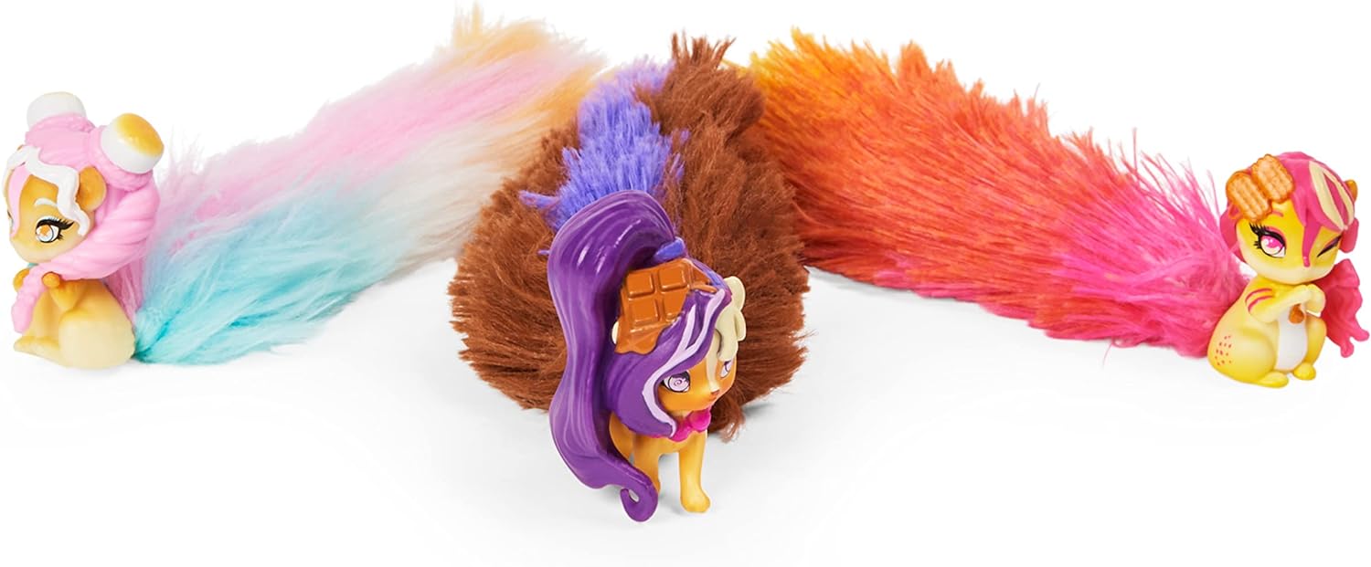 Whiffies, S’Mores 3-Pack, Collectible Animals with Scented Plush Tails, Kids Toys for Girls Ages 5 and up