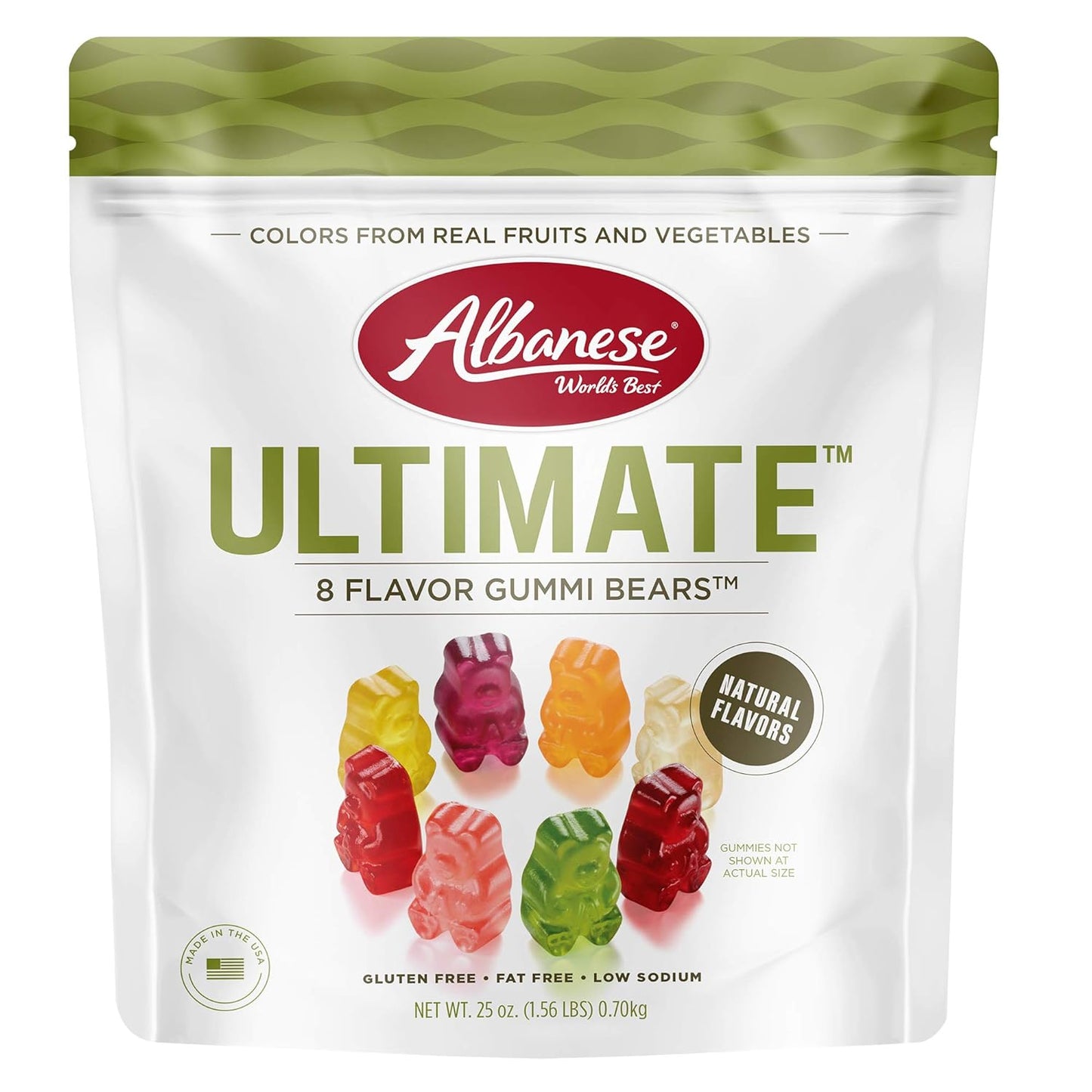 Albanese World's Best Ultimate 8 Flavor Gummi Bears, 25oz Bag of Easter Candy, Great Easter Basket Stuffers