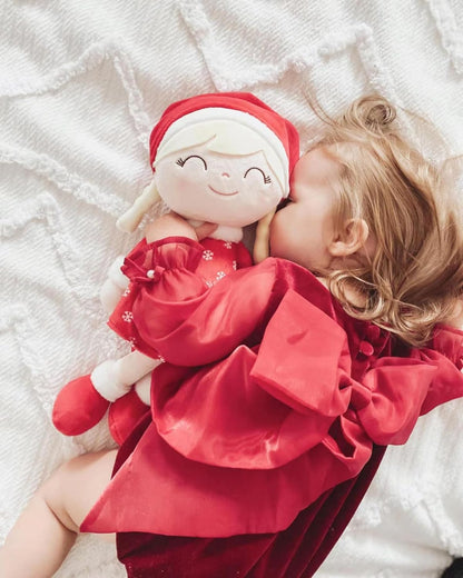 Gloveleya Christmas Dolls Baby Girl Gifts Soft Plush Santa Girl Toy Red 16"