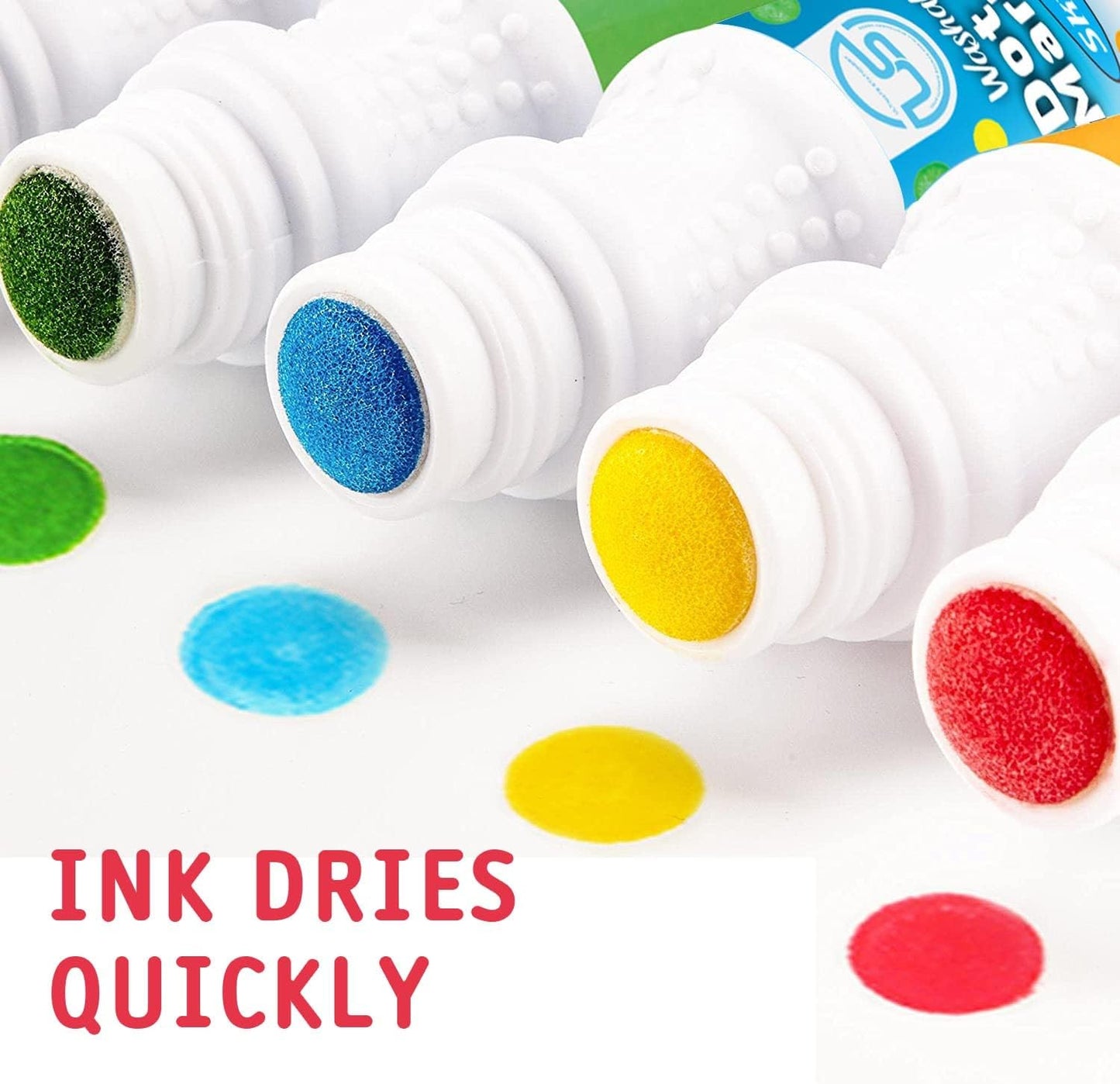 Ultimate Stationery Dot Markers | Bingo Daubers | Washable 6 Colors Dot Markers for Toddlers and Kids Dot Art. Toddler arts and crafts