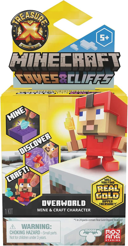 Treasure X Minecraft Caves & Cliffs Multi Pack. Overworld Minecraft Characters. Mine, Discover & Craft with 10 Levels of Adventure & 12 Mine & Craft Characters to Collect. 2 Pack