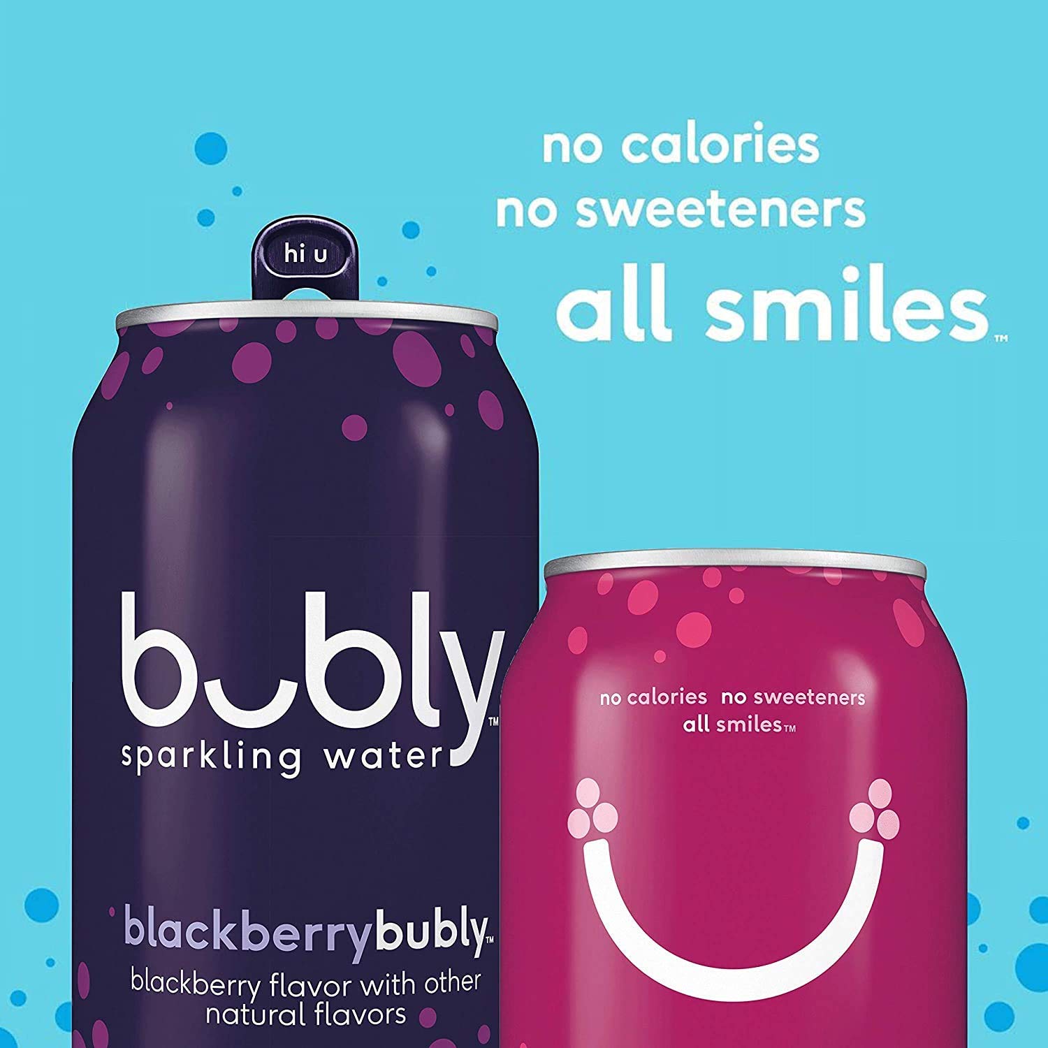 bubly Sparkling Water, 6 Flavor Variety Pack, 12 fl oz Cans (18 Pack), zero calories & zero sugar