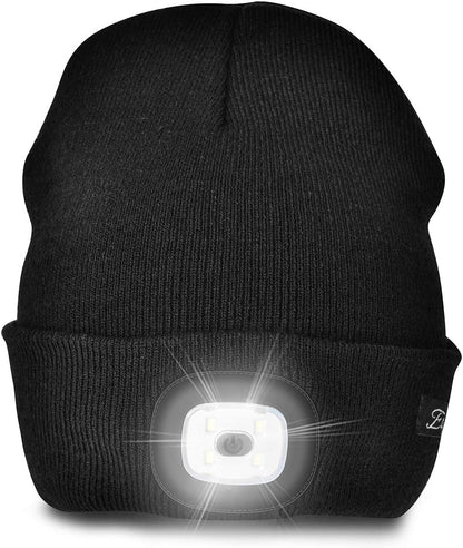 Etsfmoa Unisex Beanie with The Light Gifts for Men Dad Father USB Rechargeable Caps