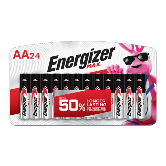 Energizer AA Batteries, Max Double A Battery Alkaline, 24 Count