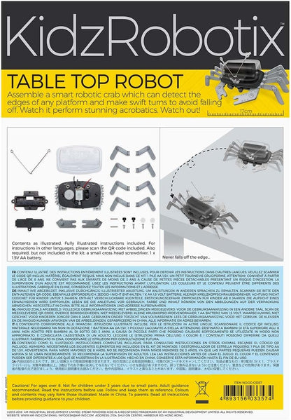 4M 5576 Table Top Robot - DIY Robotics Stem Toys, Engineering Edge Detector Gift for Kids & Teens, Boys & Girls (Packaging May Vary)