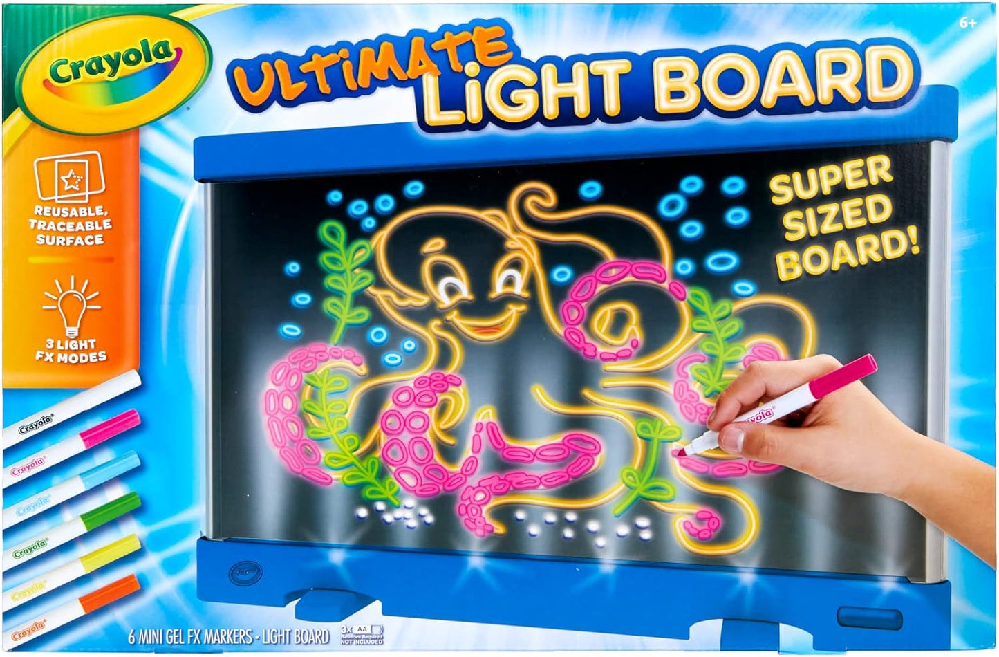 Crayola Ultimate Light Board - Blue, Drawing Tablet & Tracing Pad, Kids Toys, Holiday Gifts For Boys & Girls, Ages 6+ [Amazon Exclusive]