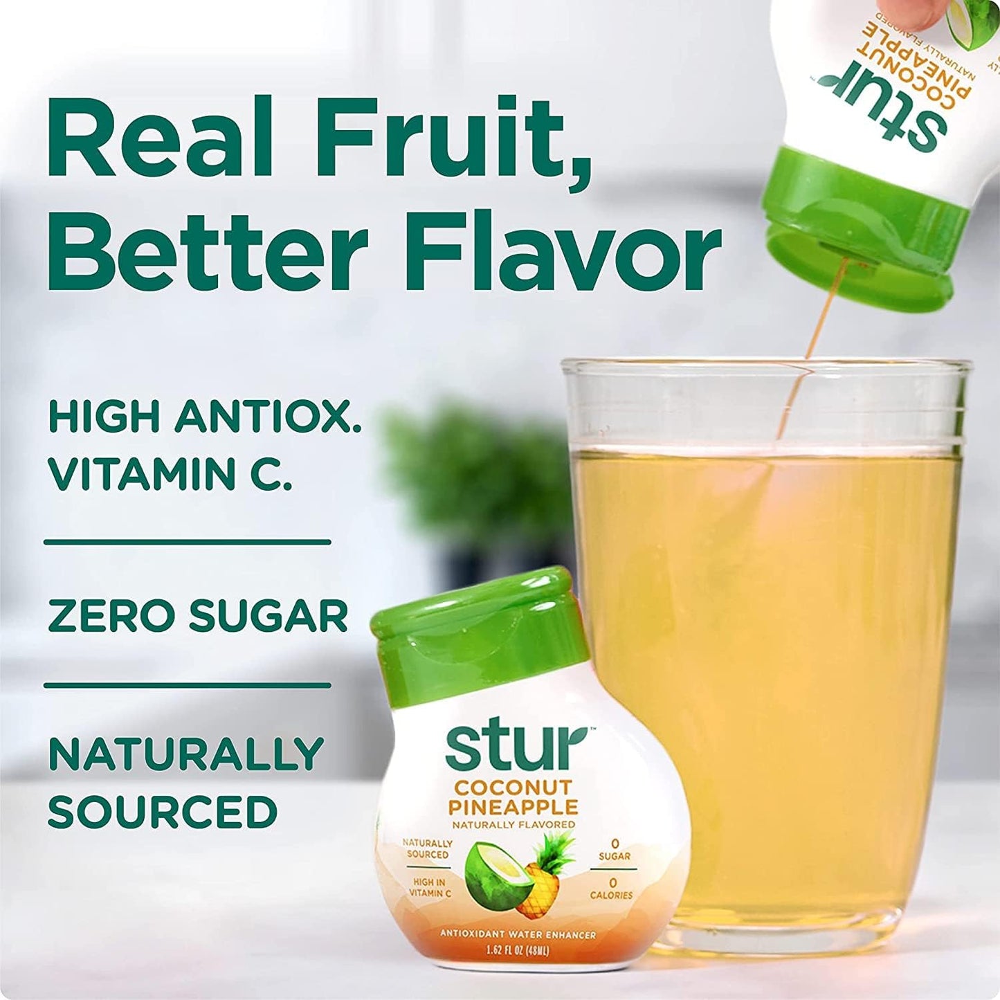 Stur Liquid Water Enhancer | Classic Variety Pack | Sweetened with Stevia | High in Vitamin C & Antioxidants | Sugar Free | Zero Calories | Keto | Vegan | 5 Bottles, Makes 120 Drinks