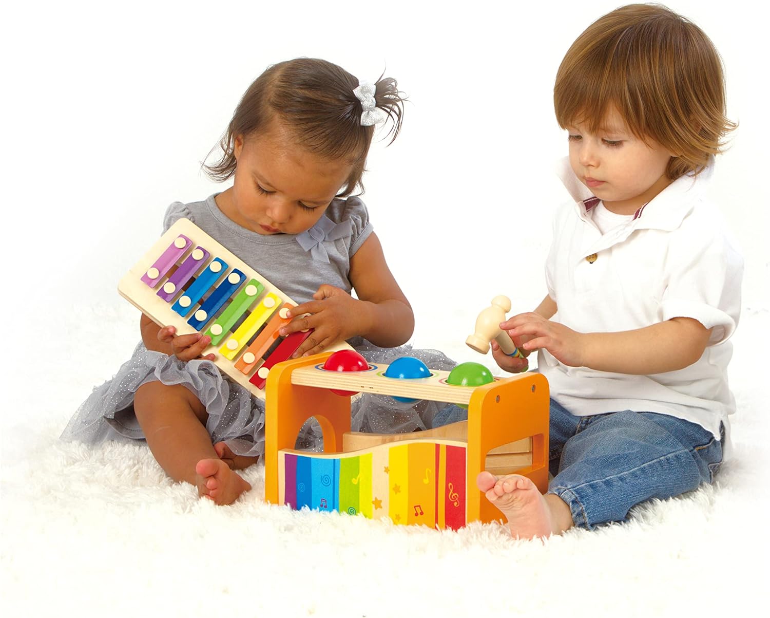 (Yellow) - Hape E0305 Early Melodies Pound and Tap Bench