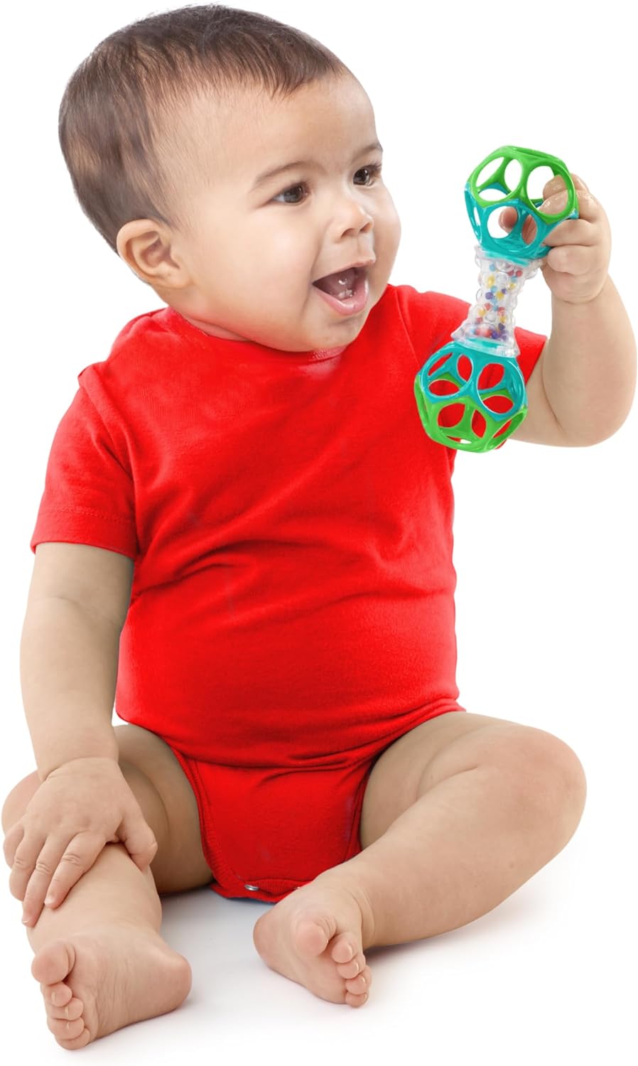 Bright Starts Oball Shaker Rattle Toy, Ages Newborn Plus