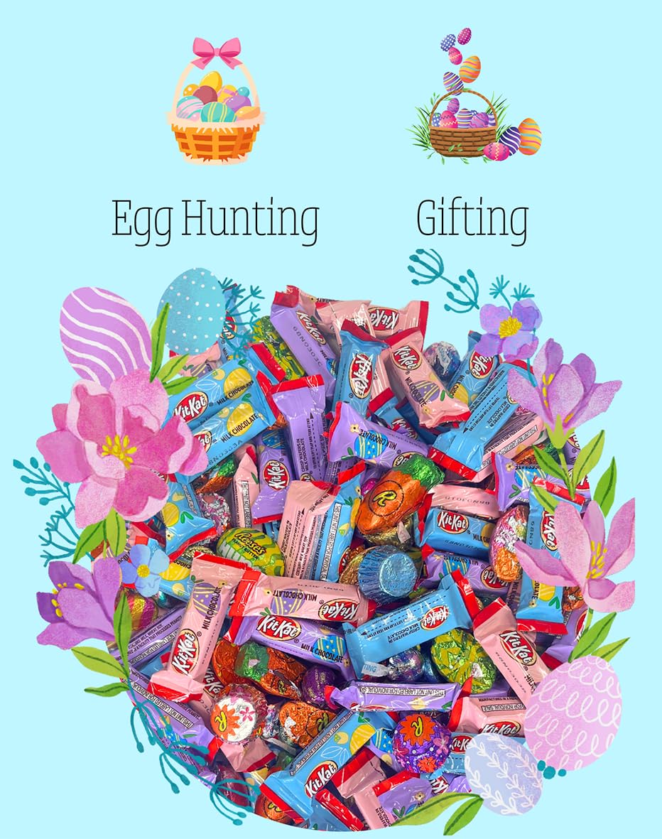 Easter Chocolate Candy Variety Pack - 2 Lb - Bulk Easter Candy - Easter Candy Bulk - Assorted Chocolate - Easter Basket Candy - Bulk Chocolate Easter Egg Candy Hunt - Candy Chocolate Easter Eggs Candy