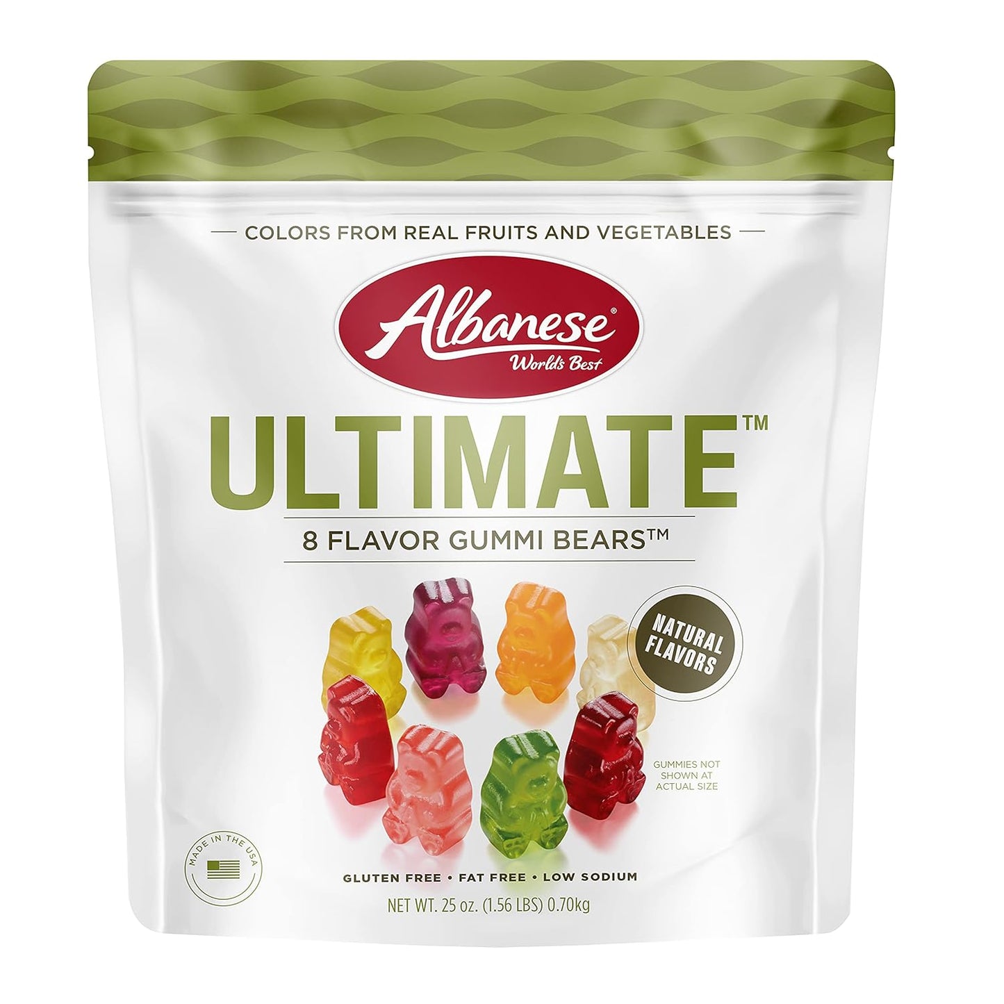 Albanese World's Best Ultimate 8 Flavor Gummi Bears, 25oz Bag of Easter Candy, Great Easter Basket Stuffers