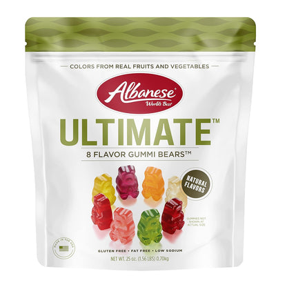 Albanese World's Best Ultimate 8 Flavor Gummi Bears, 25oz Bag of Easter Candy, Great Easter Basket Stuffers