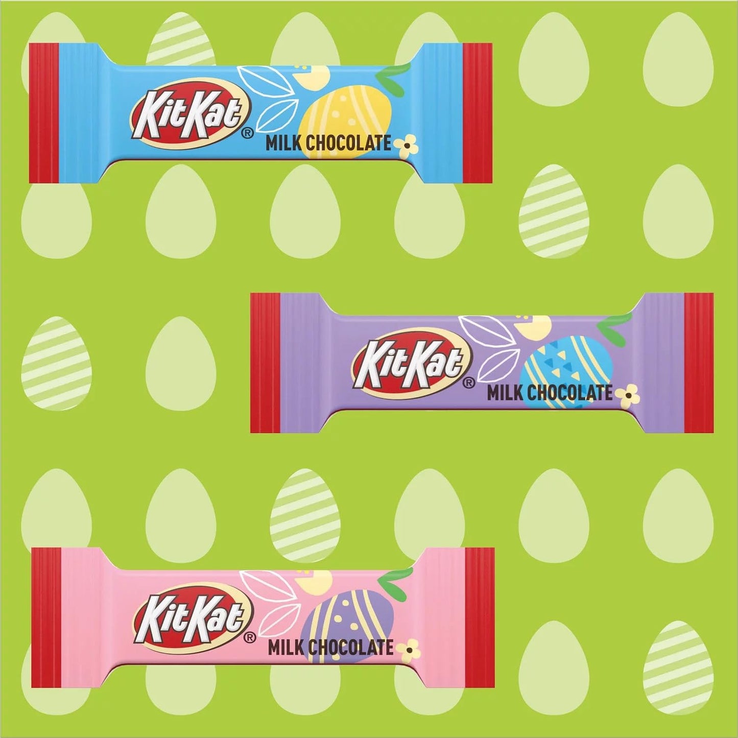 Kit Kat Mini Easter Candy - 2lb Bulk Bag, Approx. 100 Individually Wrapped, Pastel-Colored Crispy Wafers in Milk Chocolate, Ideal for Baskets, Egg Hunts, and Spring Celebrations