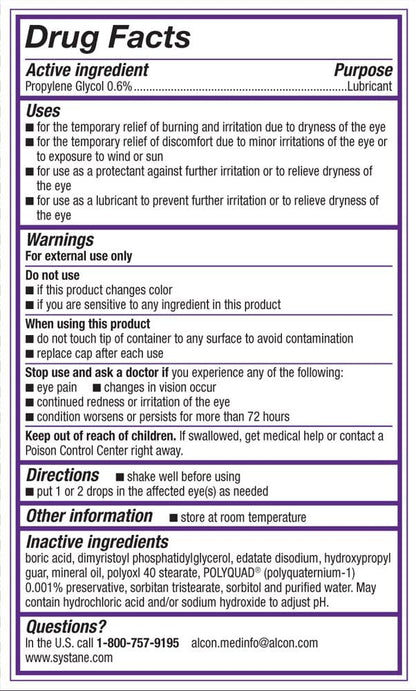 Systane Complete Lubricant Eye Drops, 0.34 Fl Oz, 2 Count (Pack of 1)