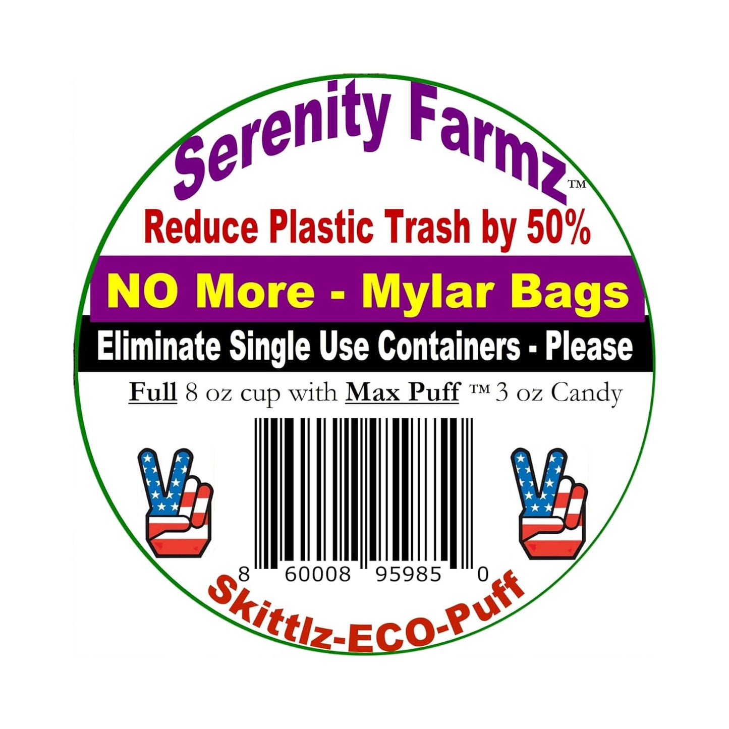 Serenity Farmz Freeze Dried Eco Puff Candy Hand Crafted Small Farm 3 oz Packaging May Vary